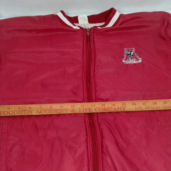 Vintage University Of Alabama Crimson Tide Jacket Men Large Red Thermal Rip Stop - Picture 8 of 16